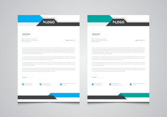 Elegant Business letterhead letterhead templates. Vector illustration.