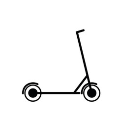 Vector graphics. The illustration shows a black scooter, can be used as an icon in a business for rental or sales.