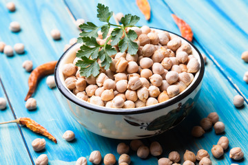 Dry chickpea or garbanzo beans