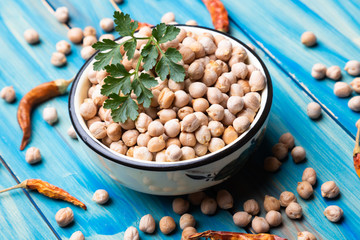 Dry chickpea or garbanzo beans