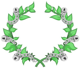 Laurel Wreath Chained Cartoon