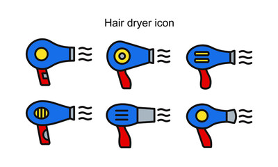 Hair Dryer icon symbol Flat vector illustration for graphic and web design