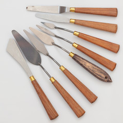 Fototapeta premium set os spatulas for oil or acrylic painting 