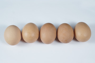 eggs on white background