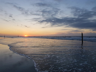 sunset over the north sea