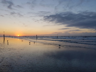 sunset over the north sea