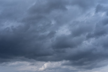 Lots of clouds covered the sky
