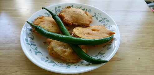vegetarian potato bhajiya with chili_by vijay parekh