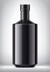 Glass bottle on Background. Non-transparent version. 