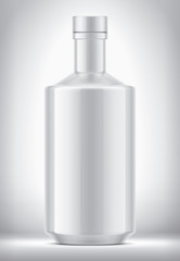 Glass bottle on Background. Non-transparent version. 