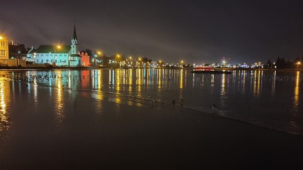 Fototapeta na wymiar Reykjavik Nightscene