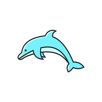 dolphin set isolated on white