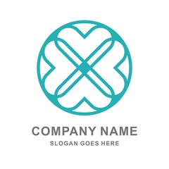 Geometric Circle Cross Business Company Vector Logo Design