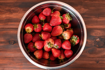strawberries in a bowl