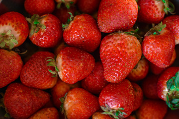 strawberries on a market 