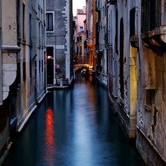 Fototapeta na wymiar Venice Italy boats water bridges