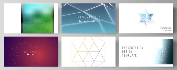 Fototapeta na wymiar The minimalistic abstract vector layout of the presentation slides design business templates. 3d polygonal geometric modern design abstract background. Science or technology vector illustration.