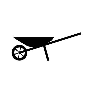 recommend clip art: Detailed wheelbarrow vector icon