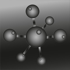 complex molecule on a dark background