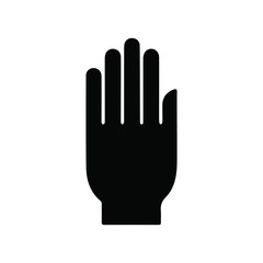 Simple black hand vector