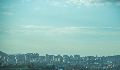 Obraz premium View of the city center of Santa Maria RS in Brazil from the western region