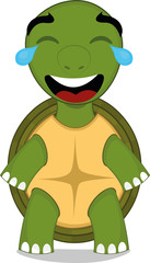 Vector illustration of cute turtle cartoon