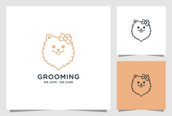 puppy, dog, pet shop, grooming logo design 