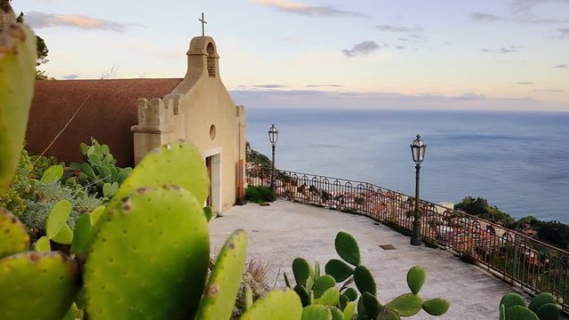 Old church Chiesa di San Biagio in Castelmola, Sicily, Italy
