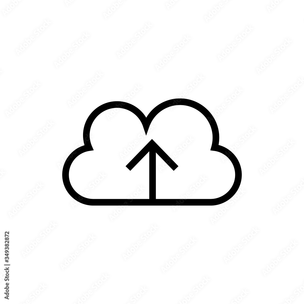 Poster backup data line sign icon in linear style on white background