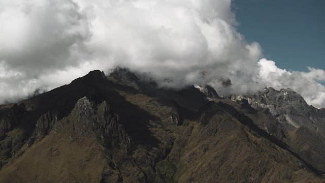 WS T/L mountains and clouds in Cusco Peru