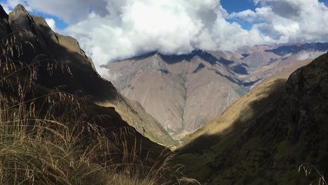 WS T/L mountains and clouds in Cusco Peru