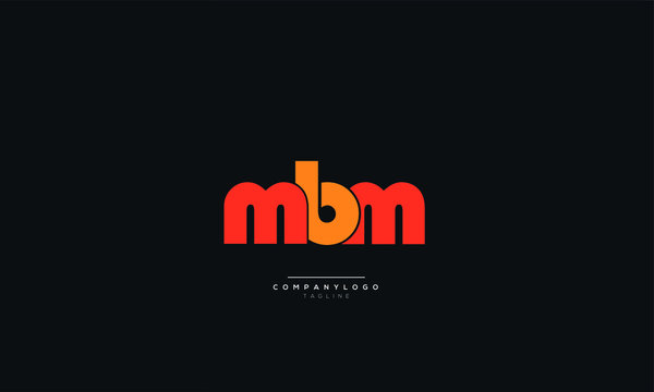 mbm Letter Logo Alphabet Design Icon Vector Symbol