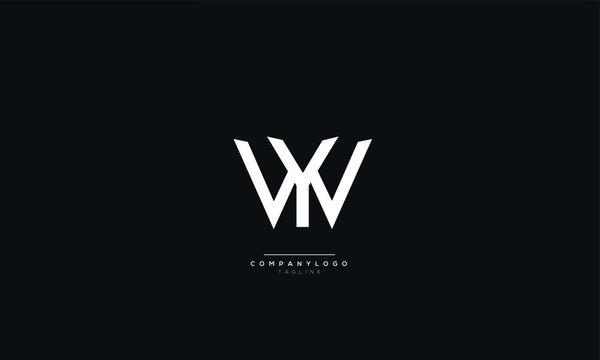 YW WY Y W Letter Logo Alphabet Design Icon Vector Symbol