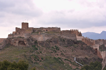 General view of the Sagunto castle in the province of Valencia