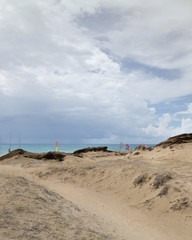 Obraz premium Dunes on the Issos beach, Corfu, Greece