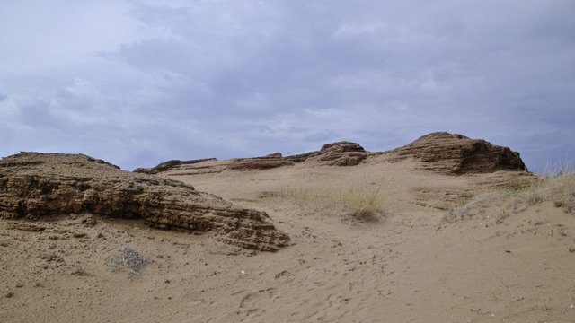 Dunes on the Issos beach, Corfu, Greece
