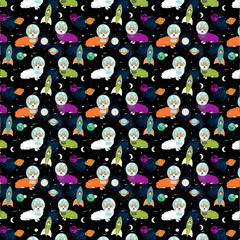 Corgi seamless pattern fabric