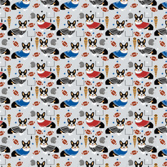 Corgi seamless pattern fabric