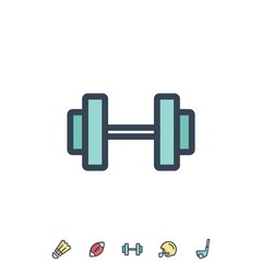 dumbbell icon vector illustration design