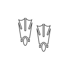 swimming fins icon vector illustration design
