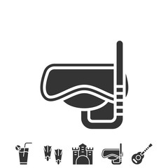 swimming goggles with oxygen icon vector illustration design