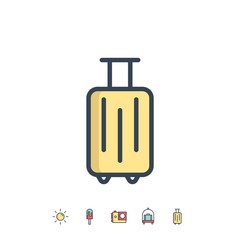 luggage icon vector illustration design