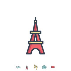 paris tower icon vector illustration design