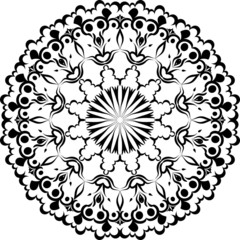 Creative mandala design. Black and white mandala.Mandalas for coloring book. decorative element.