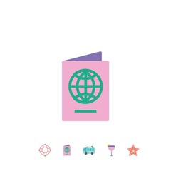 passport icon vector illustration design