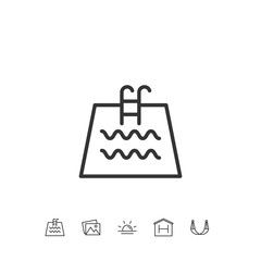 swimming pool icon vector illustration design