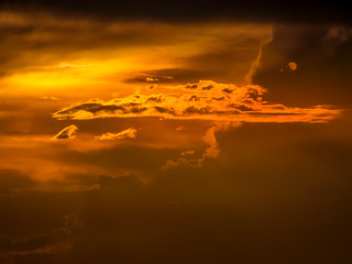 sunset over the world
