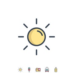 sun solar icon vector illustration design