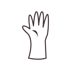 Isolated glove line style icon vector design