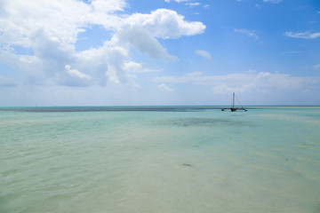 Fototapeta na wymiar Zanzibar beach landscape, Tanzania, Africa panorama